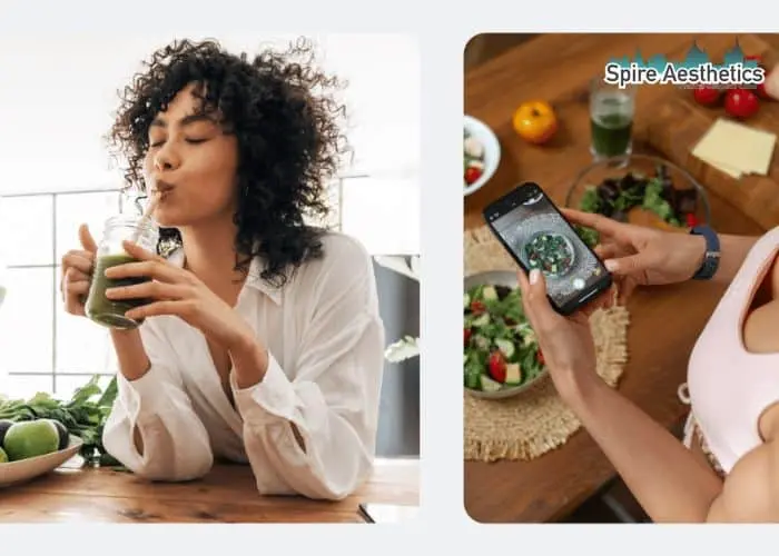 Image of woman looking into her diet and fat freezing Wentworth to improve her health