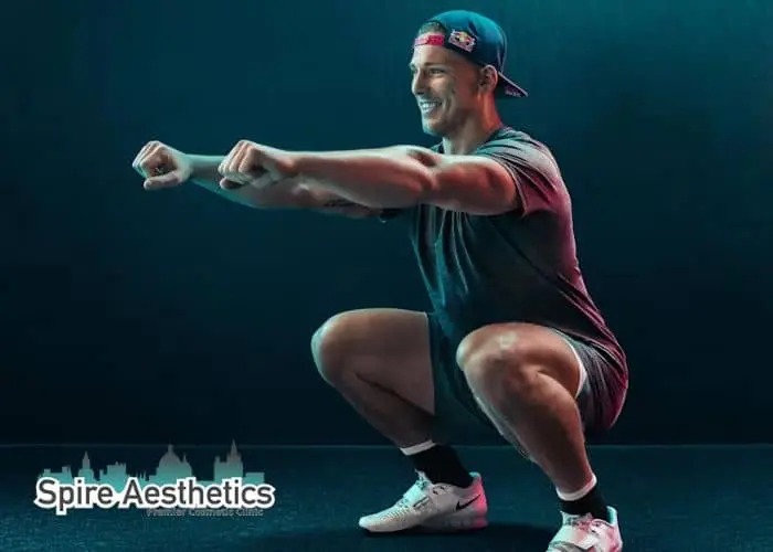 Image of man build leg muscle Wentworth through exercise
