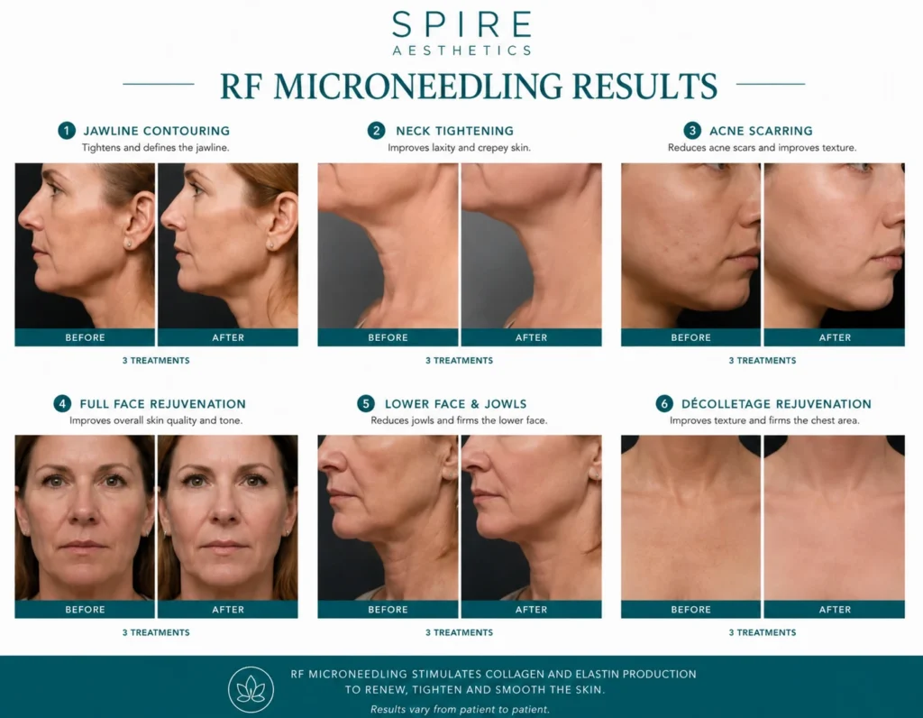 RF Microneedling Skin tightening Wentworth results
